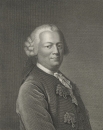 Gottlieb Wilhelm Rabener. - Porträt. - Anton Graff (nach). - "G. W. Rabener".