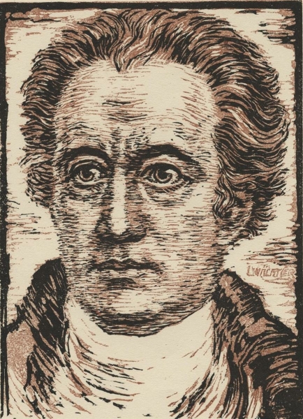 Johann Wolfgang von Goethe. - Porträt. - Leopold Wächtler. - "o.T.".