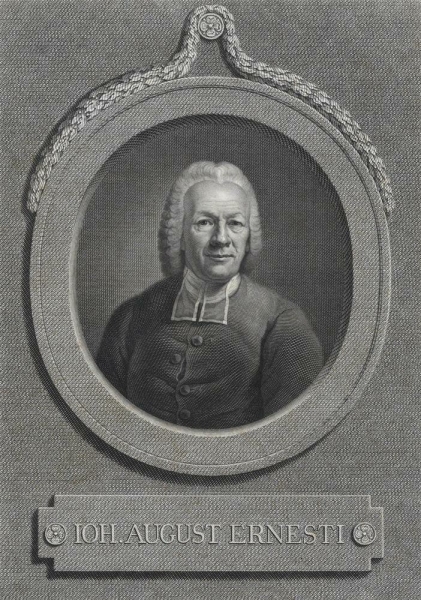 Johann August Ernesti. - Porträt. - "Ioh. August Ernesti".