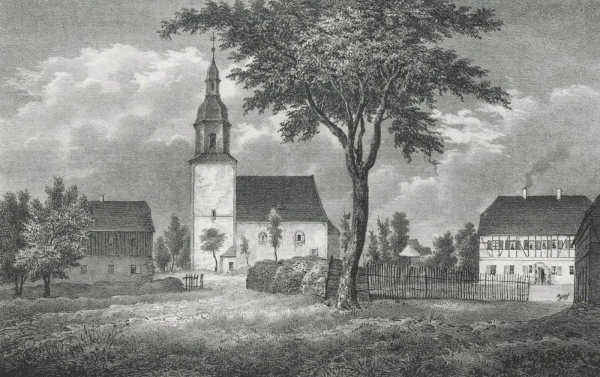 Lauterbach (Oelsnitz). - Kirchenansicht. - Sachsens Kirchen-Galerie. - "Lauterbach".