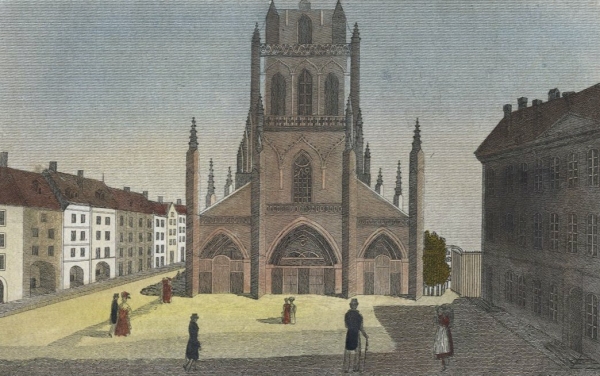 Bern. - Ansicht des Berner Münsters. - "Dom Kirche in Bern".
