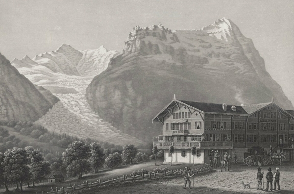 Grindelwald. - Ansicht des Unteren Grindelwaldgletschers. - "Glacier inferieur de Grindelwald".