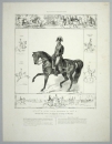 Pferde und Jagd. - Mehransichtenblatt. - "Équitation Française 1830".