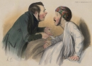 Daumier, Honoré. - Sur blanc Exemplar. - "Visite d’un Créancier".