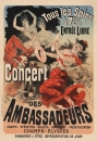 Plakate. - Jugendstil. - "Concert des Ambassadeurs".