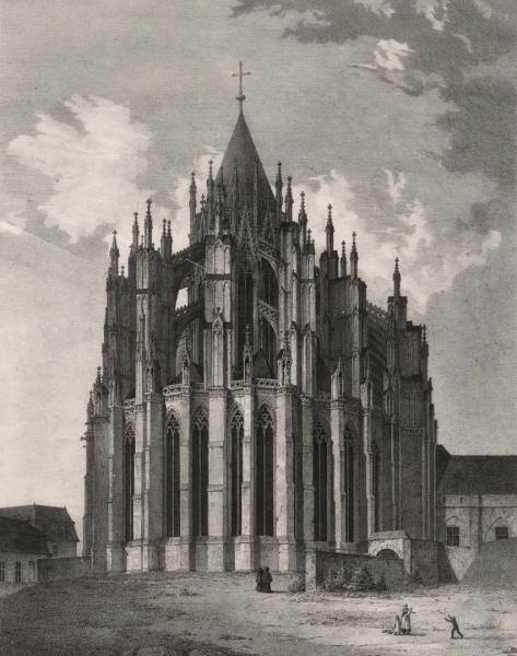 Köln. - Domansicht. - "Chor Ansicht des Doms zu Cöln / La Cathédrale de Cologne, Vue du Choeur".
