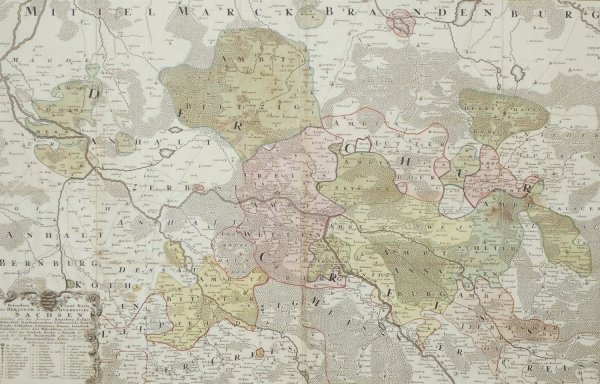 Sachsen. - Landkarte. - "Herzogthum Sachsen".