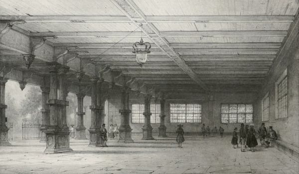 Hamburg. - Börse. - Innenansicht. - "Intérieur De La Bourse De Hambourg an 1839".