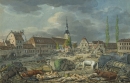 Leipzig. - Grimmaisches Tor. - Völkerschlacht. - "Ansicht des Grimmaischen Thores in Leipzig am 20. Octobr. 1813".