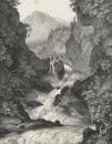 Österreich. - Ansicht. - "La cascade de Lend / Lendner Wasserfall / Cascade of Lend".