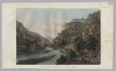 St. Maurice. - Gesamtansicht mit Rhone-Brücke. - "View of the Bridge of St. Maurice".