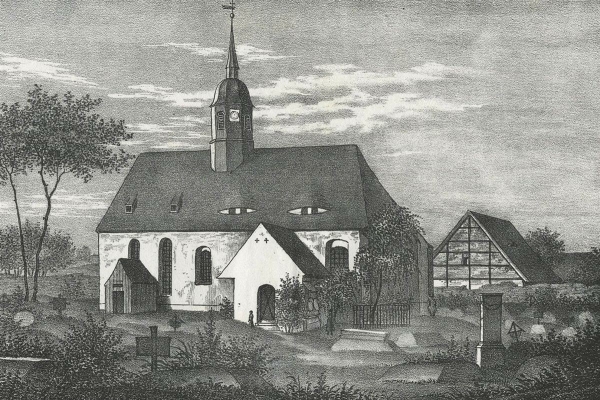 Grumbach (Wilsdruff). - Kirchenansicht. - Sachsens Kirchen-Galerie. - "Kirche zu Grumbach".