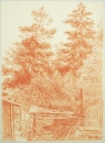 Hoffmann, Arthur. - Hütte im Wald.