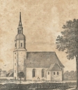 Lenz (Priestewitz). - Kirchenansicht. - "Kirche zu Lenz".