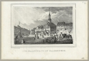 Waldenburg. - Marktansicht mit Rathaus. - "Der Marktplatz in Waldenburg".