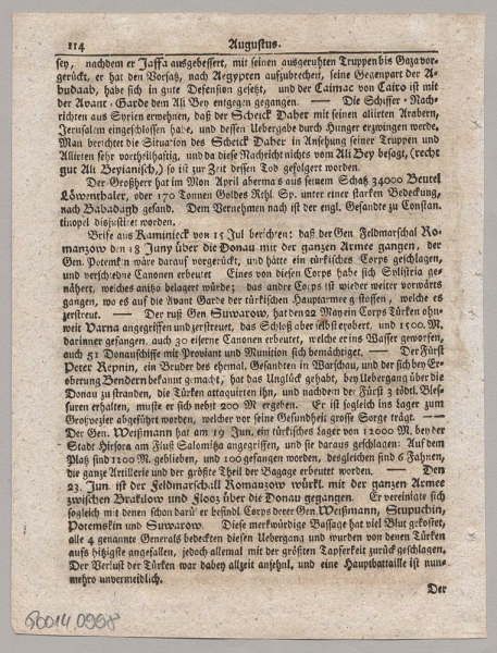 Hochkirch / Bukecy. - Eckardtisches Tagebuch. - Zittauisches Tagebuch. - Hohkirche bey Budisin
