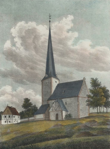 Elsdorf (Lunzenau). - Kirchenansicht. - Sachsens...