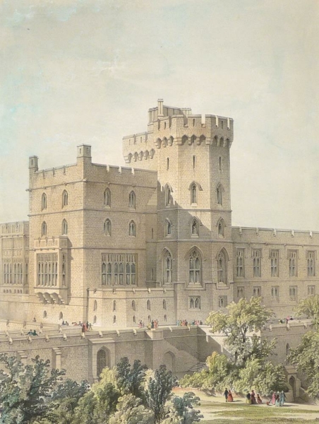Windsor (Berkshire). - Windsor Castle. - North East View of the Prince of Waless & Brunswick Towers.