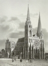 Chartres. - Kirchenansicht. - "Cathédrale de Chartres".