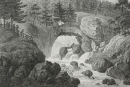 Gollinger Wasserfall. - Ansicht des Wasserfalls. - Adolph Kunike. - "Salzburg. Gollinger Wasserfall. 1te Ansicht".