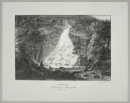 Gollinger Wasserfall. - Ansicht des Wasserfalls. - Adolph Kunike. - "Salzburg. Gollinger Wasserfall. 2te Ansicht".