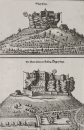 Dagsburg / Dagsbourg. - Vogelschau. - Merian. - "Dagspurg / Die Ander seiden der Festung Dagspurg"