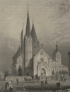 Gelnhausen. - Kirchenansicht. - "Die Pfarrkirche zu Gelnhausen".