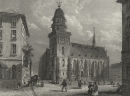 Kassel. - Gesamtansicht. - J. Lange. - "Die St. Martinskirche und der Gouvernementsplatz in Cassel".