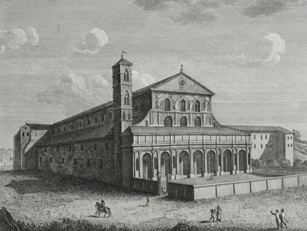 Rom. - Basilika Santi Giovanni e Paolo. - "Veduta della Basilica di S. Paolo (...)".
