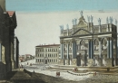 Rom. - Guckkastenblatt. - Laterankirche. - "Templum S. Ioannis in Laterano Romae / La chiesa di S. Giovanni in Laterano di Roma".