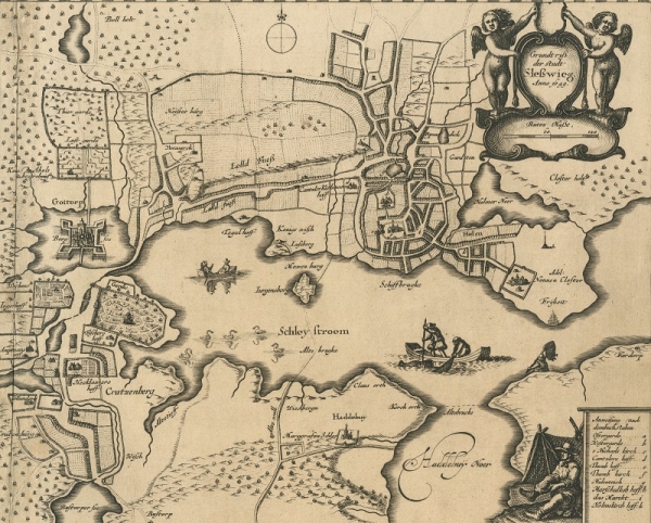 Schleswig. - Karte. - "Grundtriß der Stadt Sleßwig. Anno 1649".