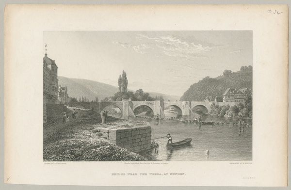 Hann. Münden. - Gesamtansicht. - Batty & Wallis. - Bridge near the Werra, at Munden.