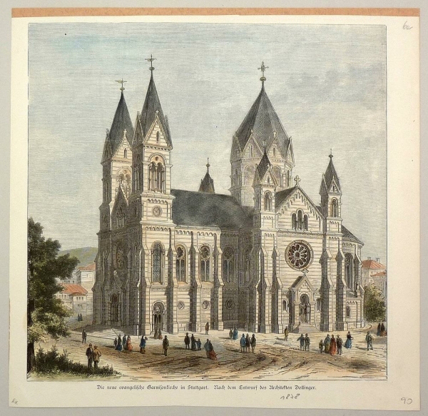Stuttgart. - Garnisonkirche. - Die neue evangelische Garnisonkirche in Stuttgart.