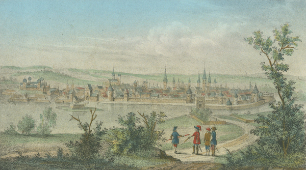 Osnabrück. - Gesamtansicht. - "Osnabrück im Jahre 1634".