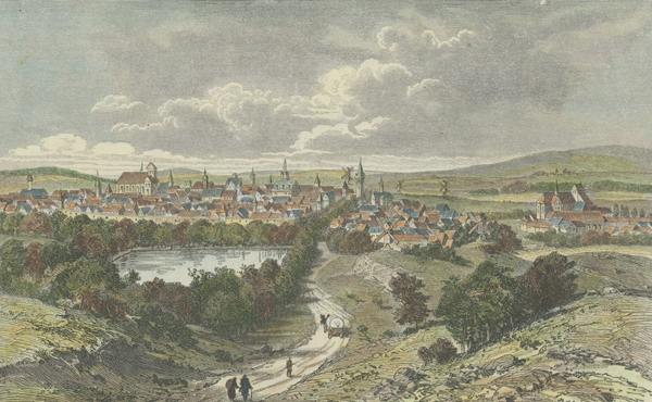 Helmstedt. - Gesamtansicht. - "Helmstedt im Jahre 1640".