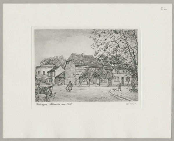 Göttingen. - Gesamtansicht. - Göttingen, Albanitor um 1890.