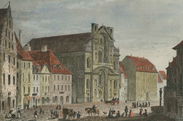 Bamberg. - Gesamtansicht. - Place du Marché et Eglise St. Martin á Bamberg.