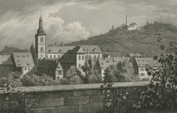 Bamberg. - Gesamtansicht. - Klein & Poppel. - Kloster Michelsberg und die Altenburg. Bei Bamberg.