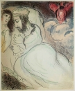 Chagall, Marc. - Bibelzyklus. - "Sarah und...