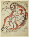 Chagall, Marc. - Bibelzyklus. - "Hagar in der...
