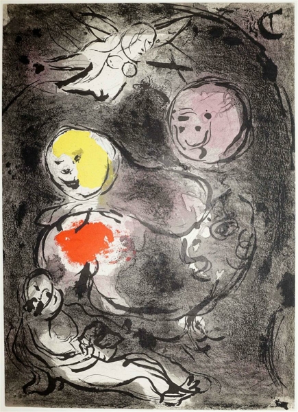 Chagall, Marc. - Bibelzyklus. - Prophet Daniel.