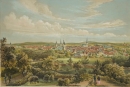 Osnabrück. - Doppelansicht. - "Osnabrück von Gertrudenberge / Osnabrück von der Musenburg".