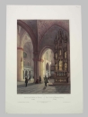 Freiburg im Breisgau. - Innenansicht vom Münster. - "Intérieur de la Cathédrale de Fribourg (bas cotés) / Innere Ansicht des Münsters zu Freiburg (Seitengang)".