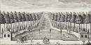 München. - Gartenansicht. - "Prospect deß äusseren Canals vor dem Schloss von Nymphenburg (...)".