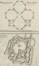 Alt-Kölln / Peitz. - Karte. - Merian. - "Grundrisz des neuerbauete Churfürst: Lusthauses / Statt Peitz".