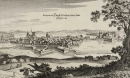 Schwerin. - Panoramaansicht. - Merian. - "Prospect der Fürstl. Mecklenb: Resid: Statt Schwerin".