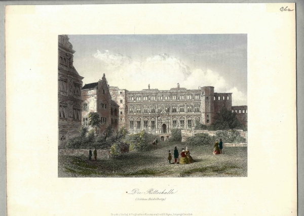 Heidelberg. - Schlossansicht. - A. H. Payne. - Die Ritterhalle (Schloss Heidelberg).