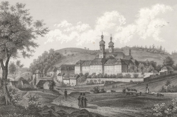 Kloster St. Peter auf dem Schwarzwald. - Klosteransicht. - L. Thümling. - "St. Peter ".