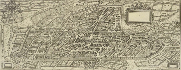 Augsburg. - Vogelschau. - Gabriel Bodenehr. - Augusta Vindelicorum Augspurg in Ao. 1521.