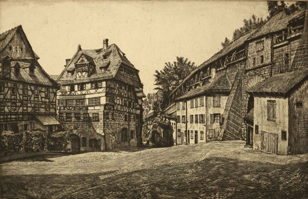 Nürnberg. - Eduard Winkler. - "Albrecht Dürer-Haus in Alt-Nürnberg".